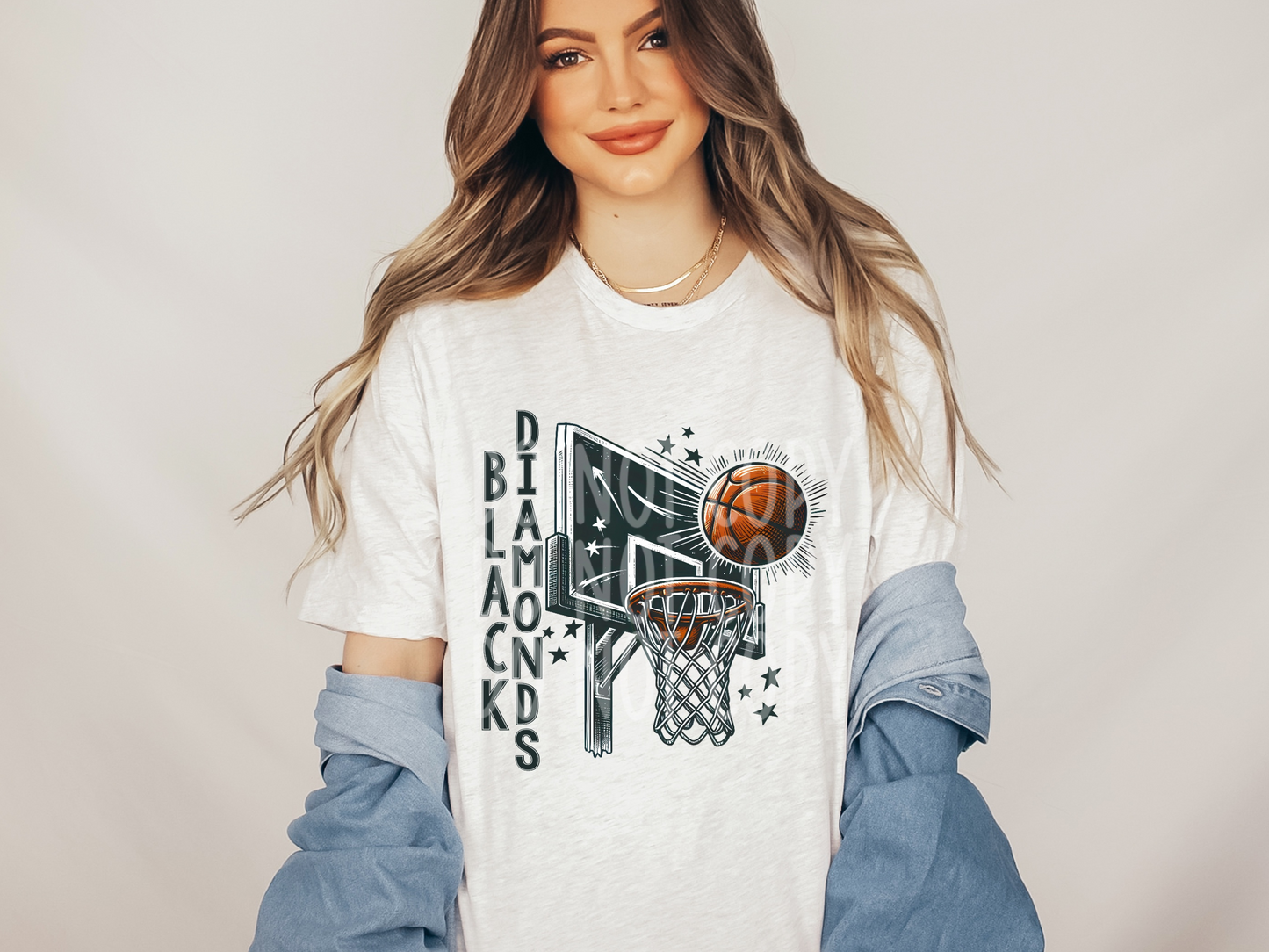 Black Diamonds Basketball Game Day DTF Transfer - PHD1256