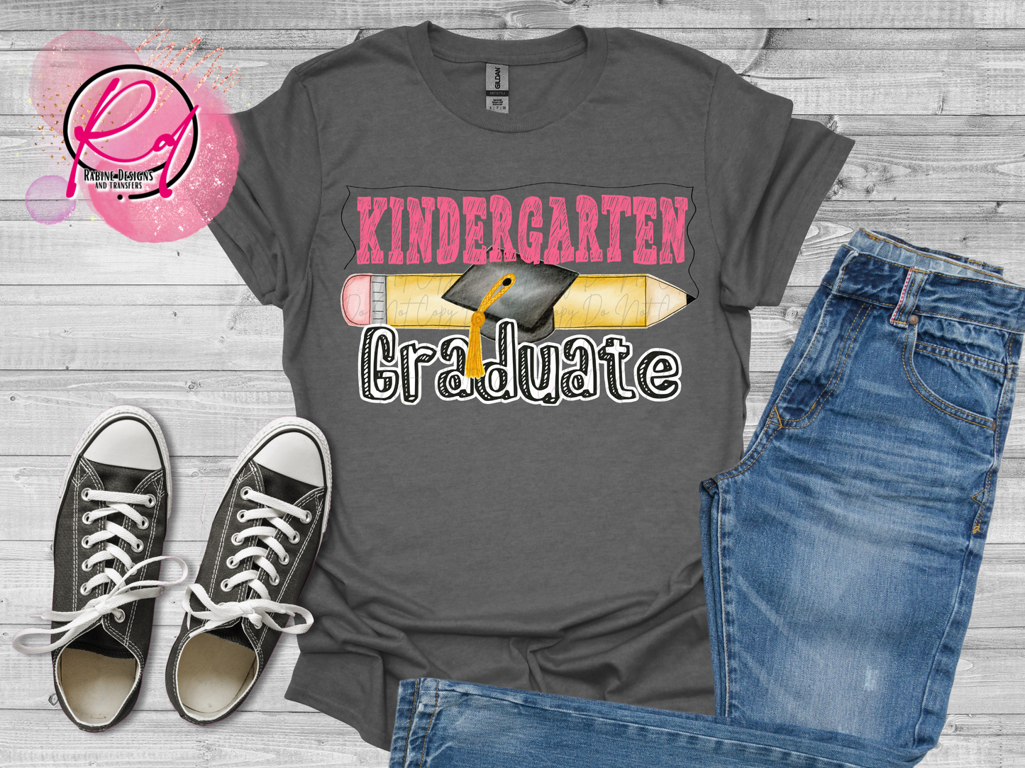 Pink Kindergarten Grade Graduate Shirt