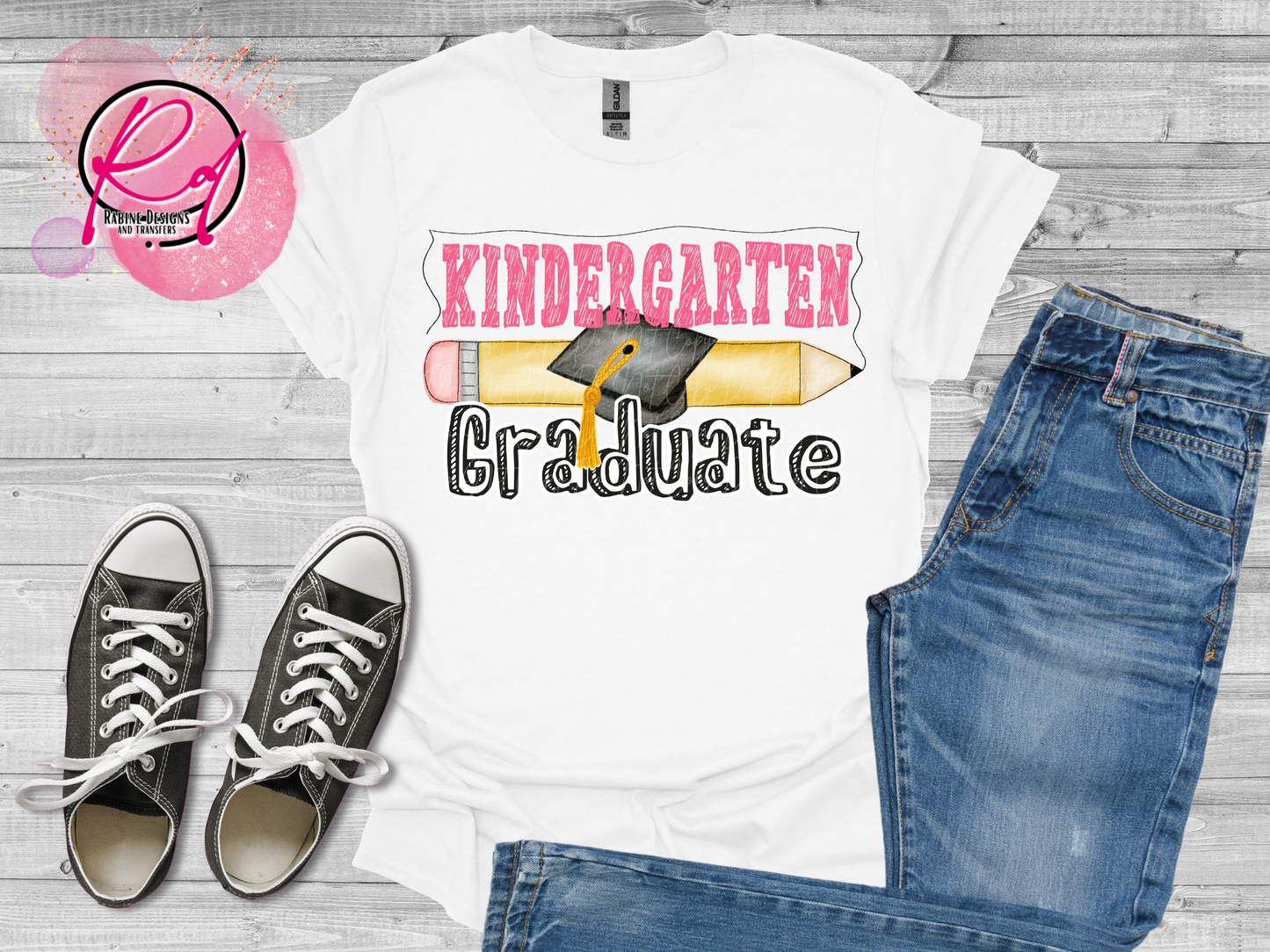 Pink Kindergarten Grade Graduate Shirt