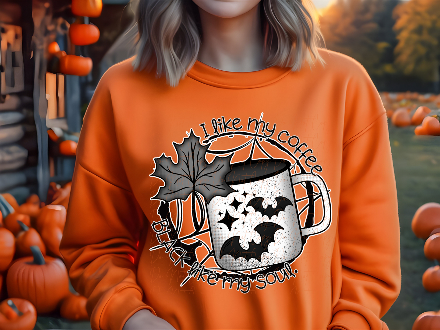 I Like My Coffee Black Like My Soul Fall DTF Transfers - RVD1000