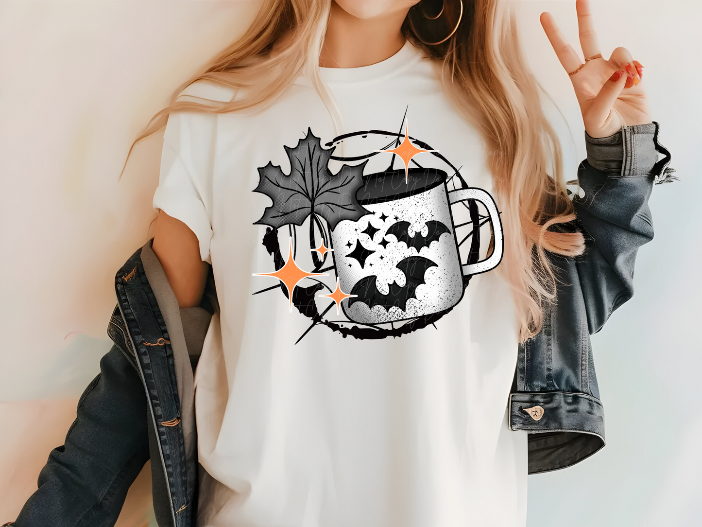 Dark Coffee Black Bats Fall DTF Transfers - RVD1003