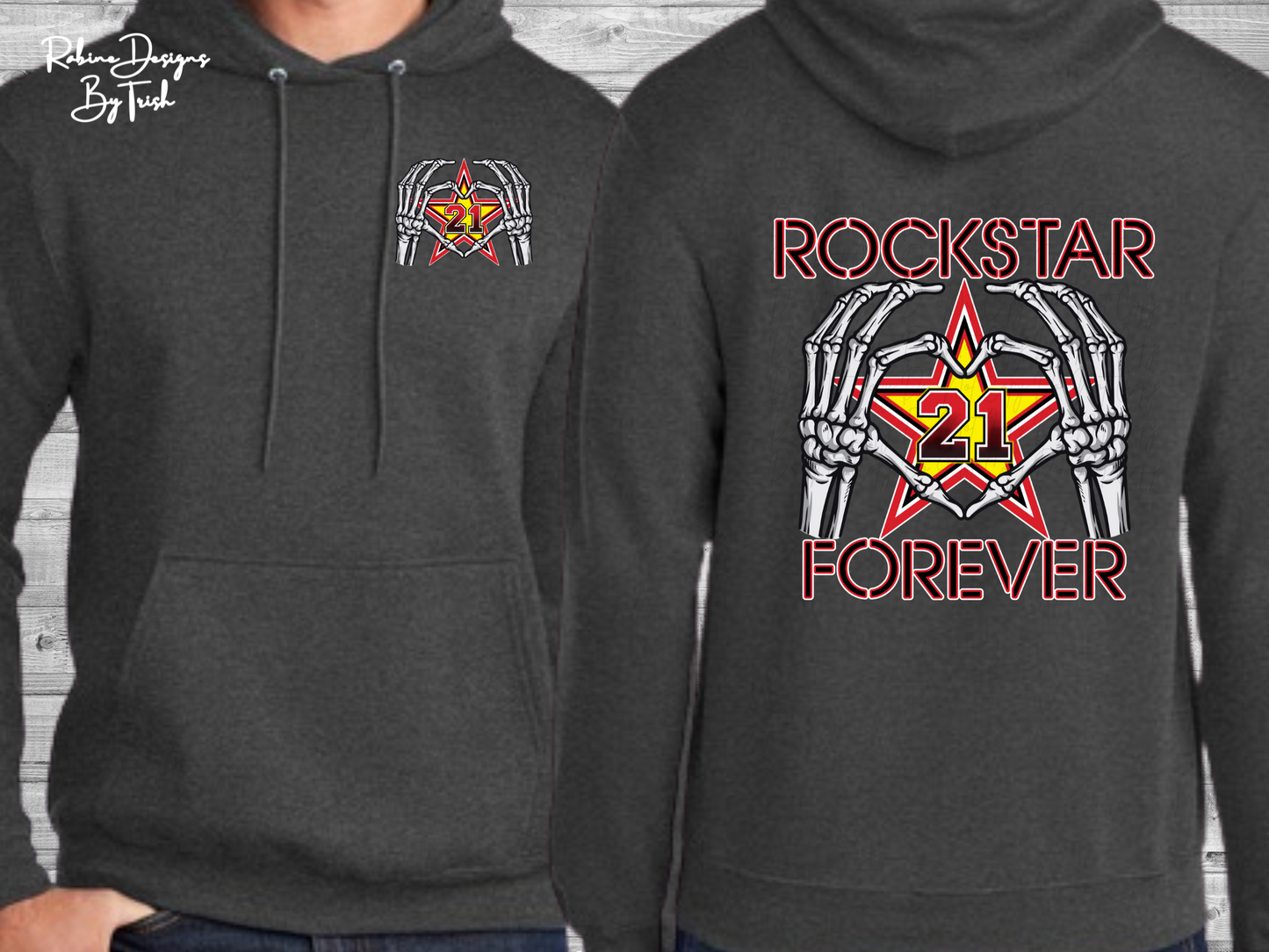 Rockstar Forever Heart Hand Memorial Youth Shirt
