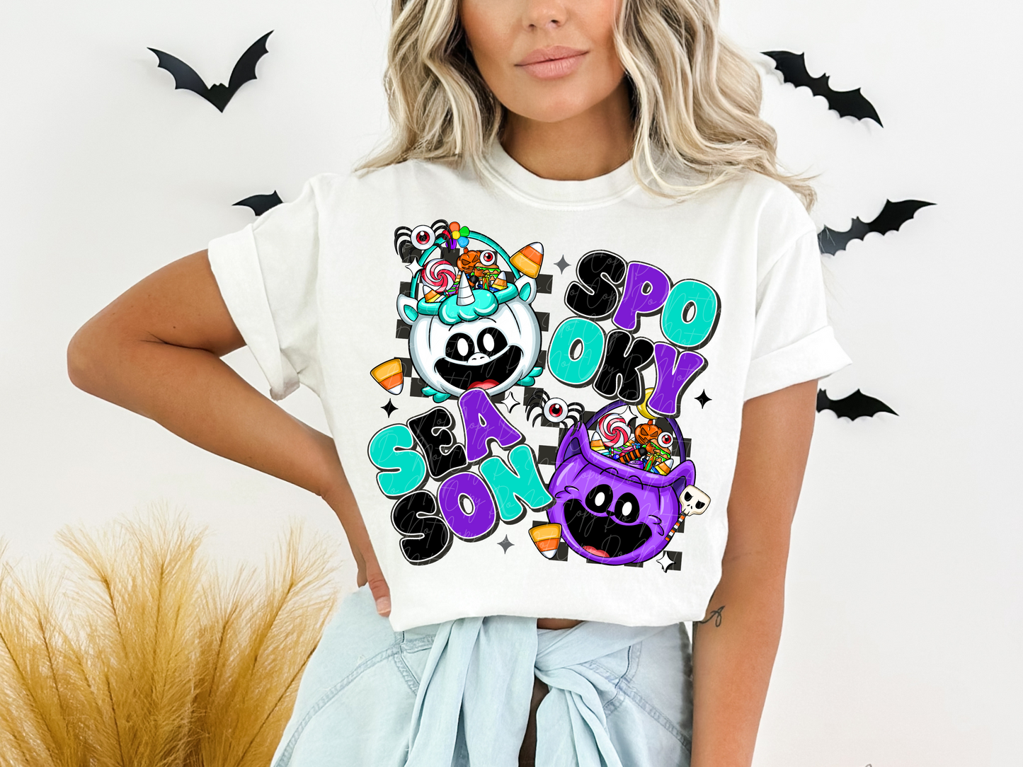 Digital Circus Spooky Season Halloween Bucket Halloween DTF Transfers - SCD1640