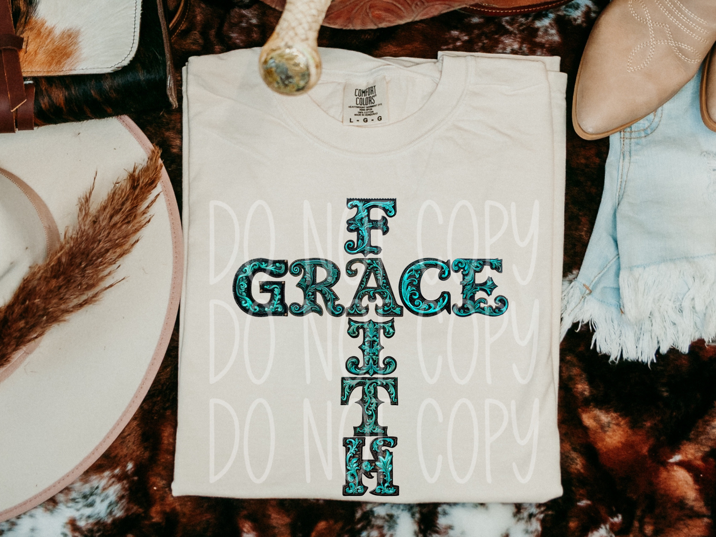 Faith Grace Cross Faith DTF Transfer - TED1405