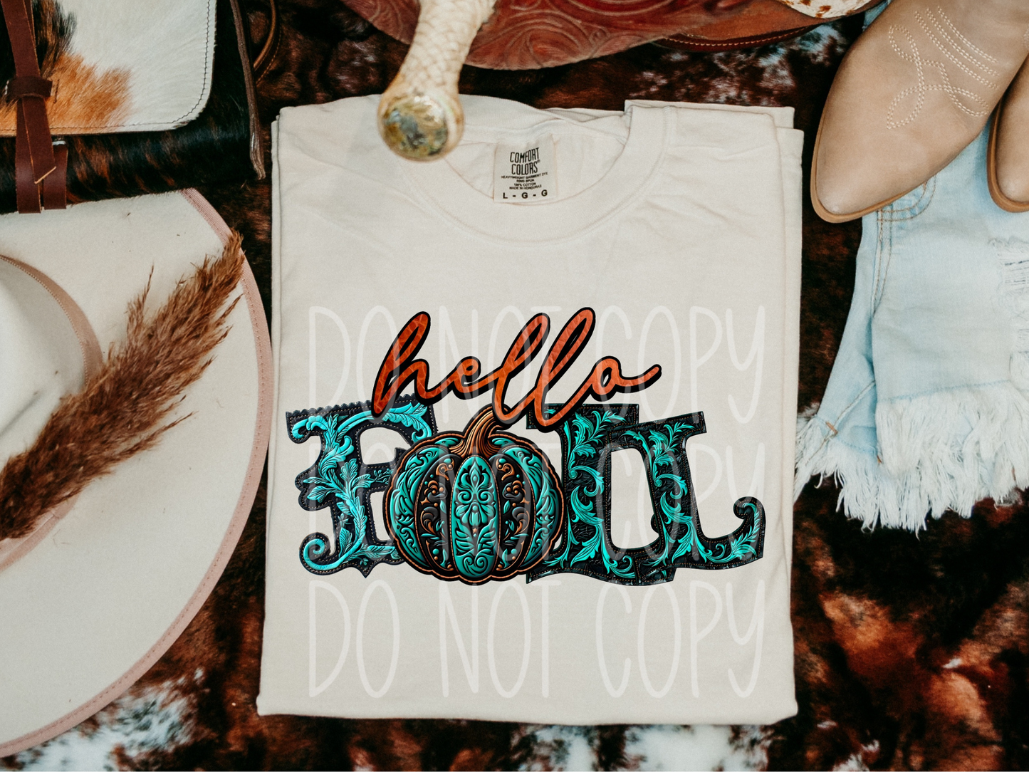 Hello Fall Pumpkin Fall DTF Transfer - TED1407