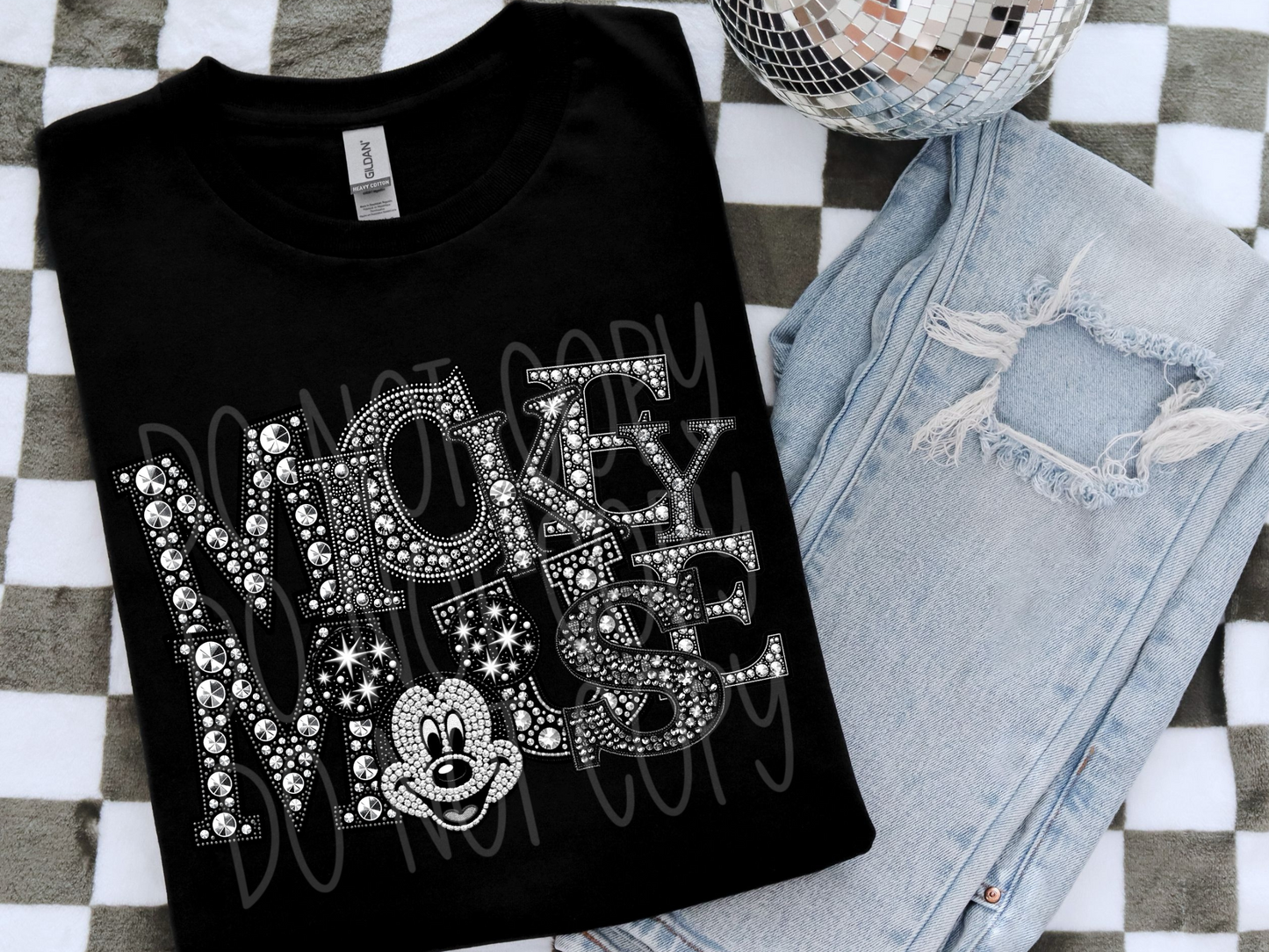 Mickey Rhinestone Sparkle DTF Transfer - TED1412