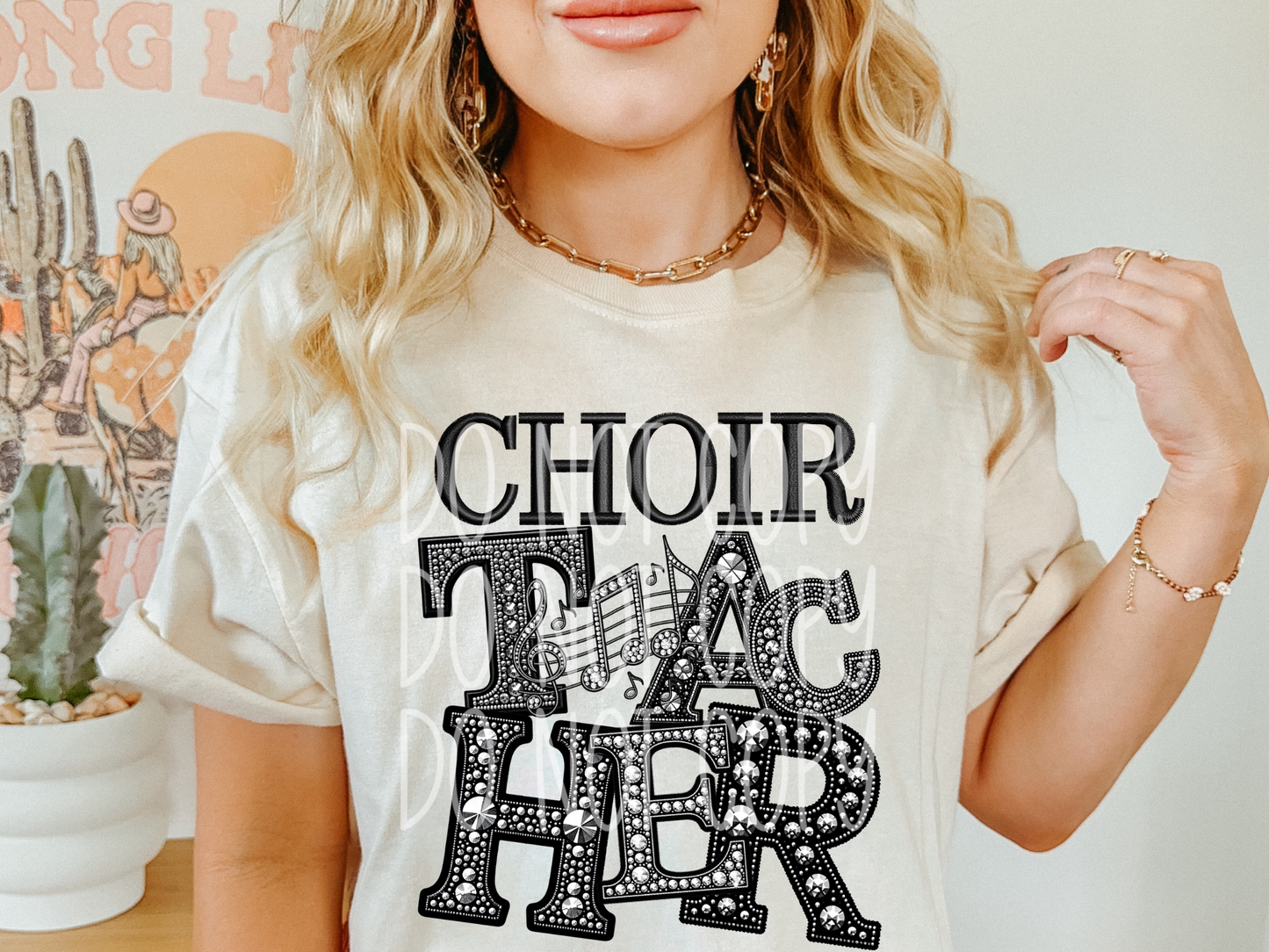 Choir Teacher Rhinestone School DTF Transfer - TED1428