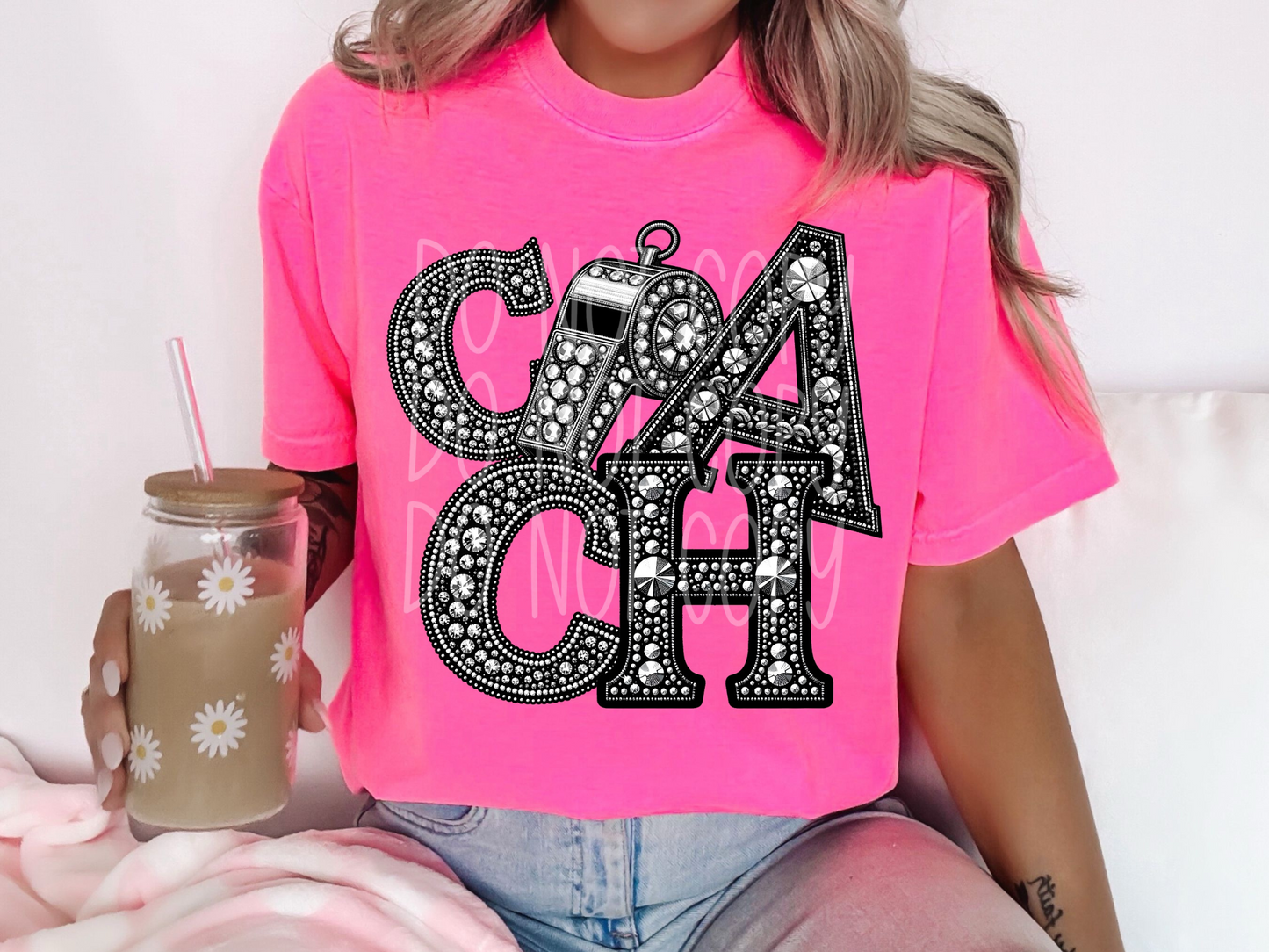 Coach Rhinestone School DTF Transfer - TED1429