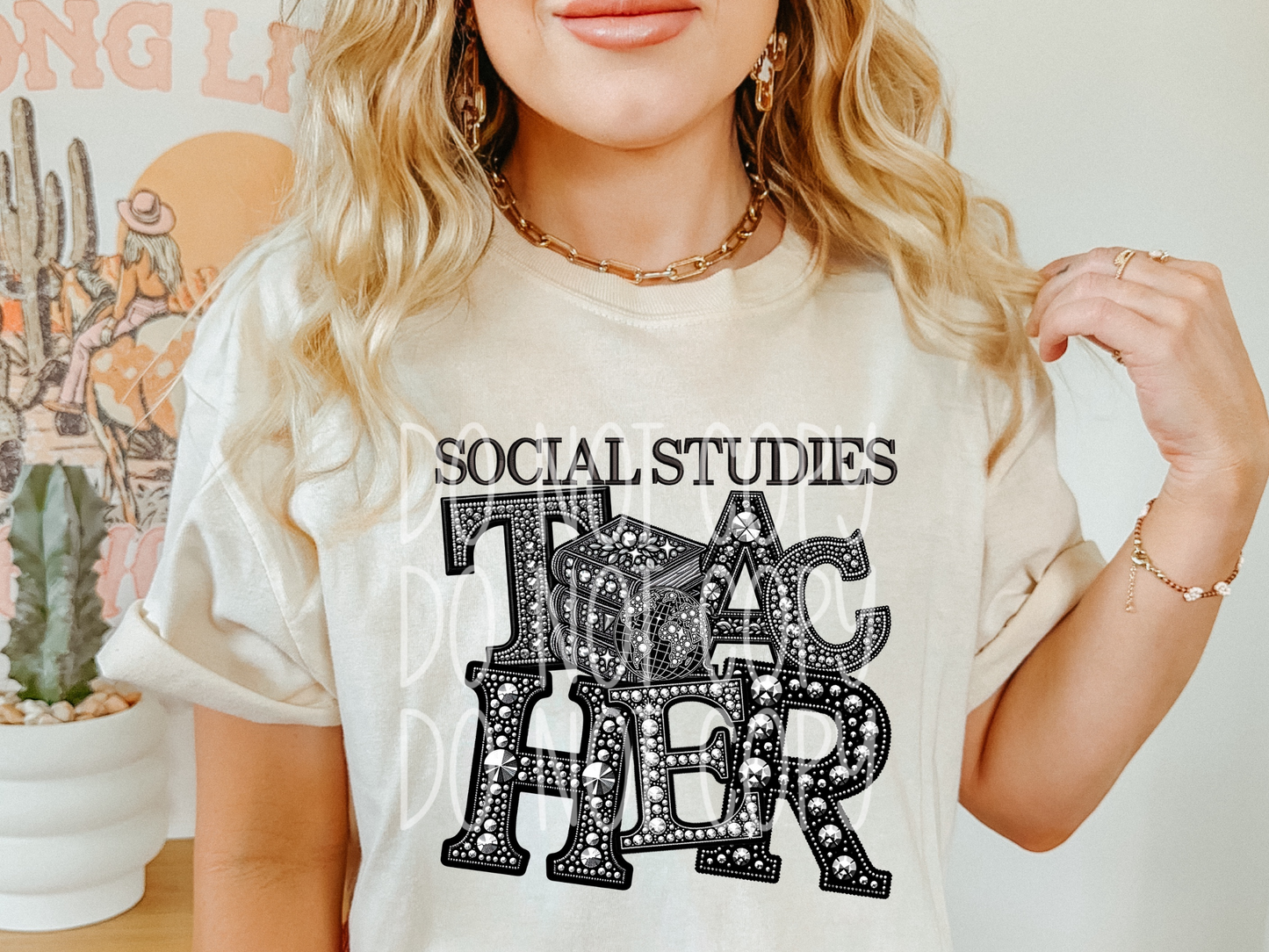Social Studies Teacher School DTF Transfer - TED1452