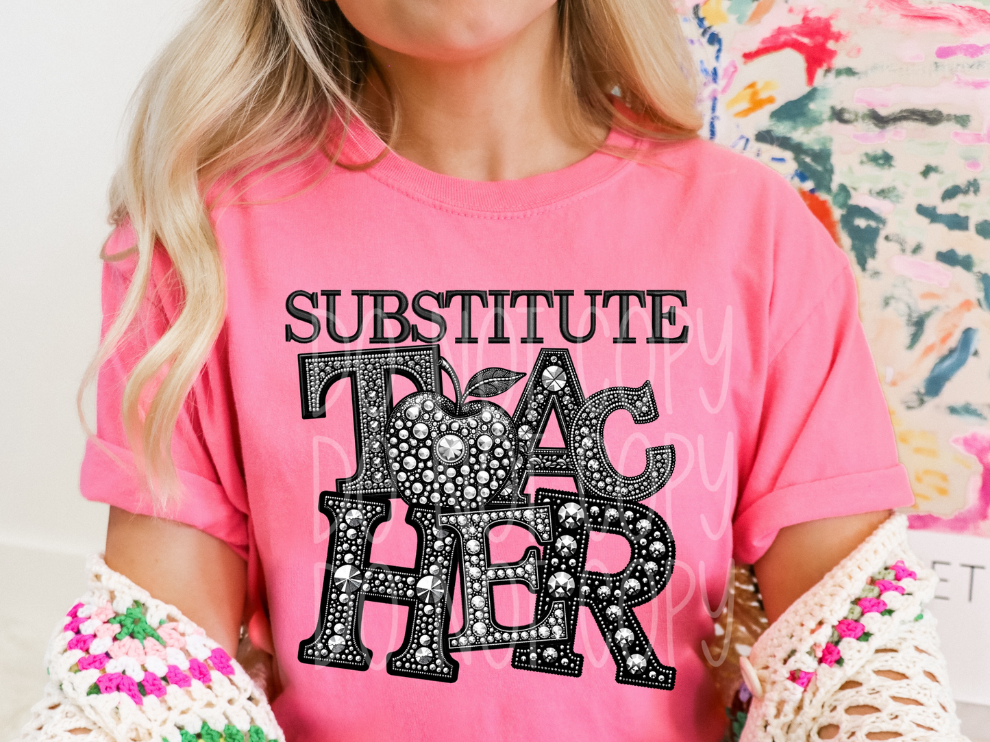 Substitute Teacher School DTF Transfer - TED1455