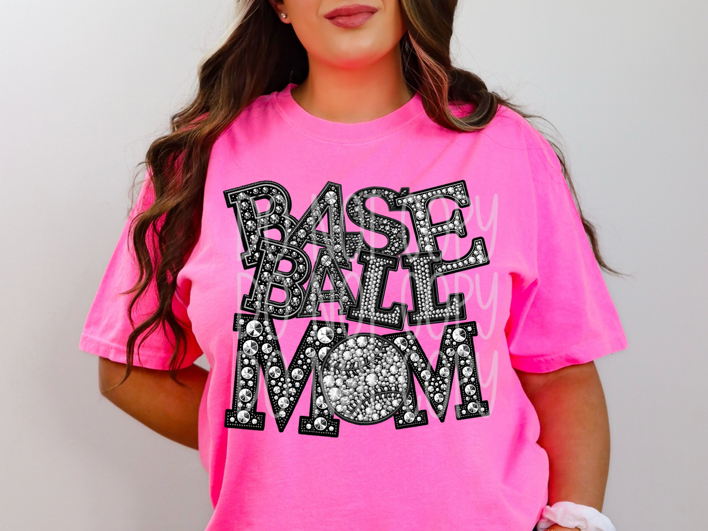 Baseball Mom Rhinestone DTF Transfer - TED1468