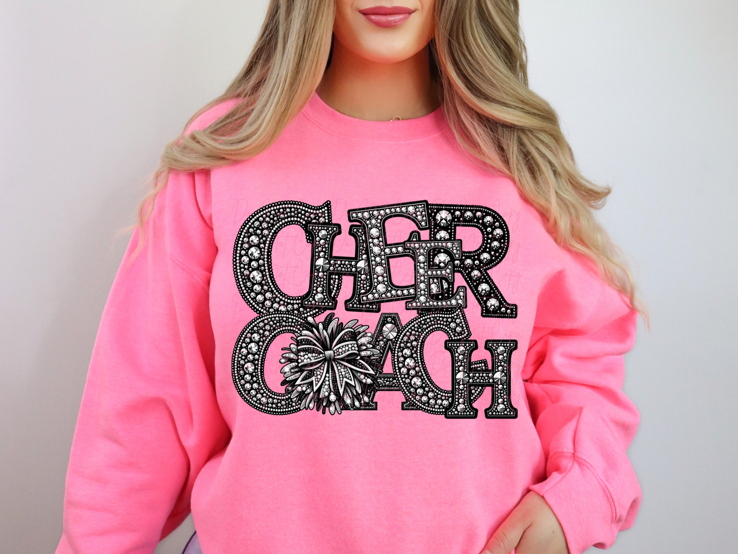 Cheer Coach Rhinestone DTF Transfer - TED1471