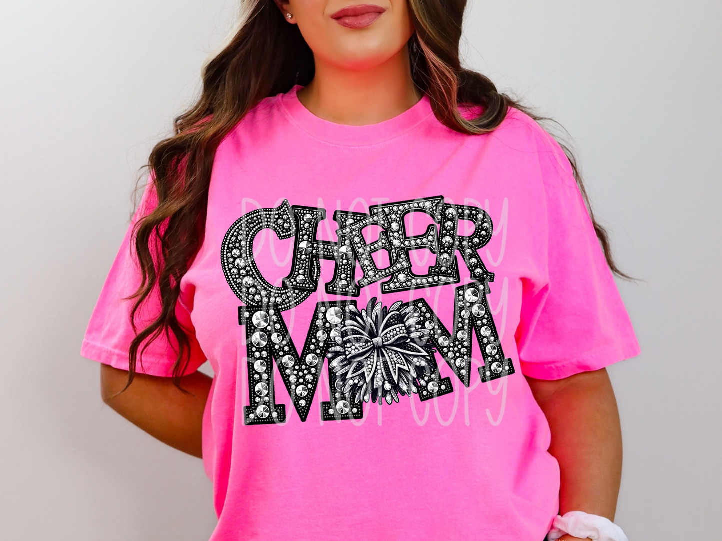 Cheer Mom Rhinestone DTF Transfer - TED1472