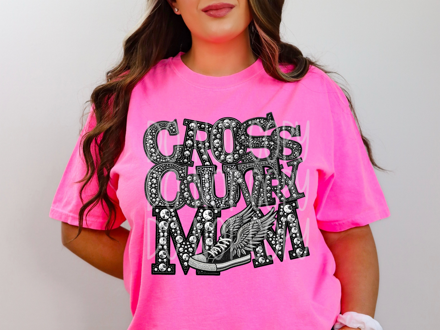 Cross Country Mom Rhinestone DTF Transfer - TED1475