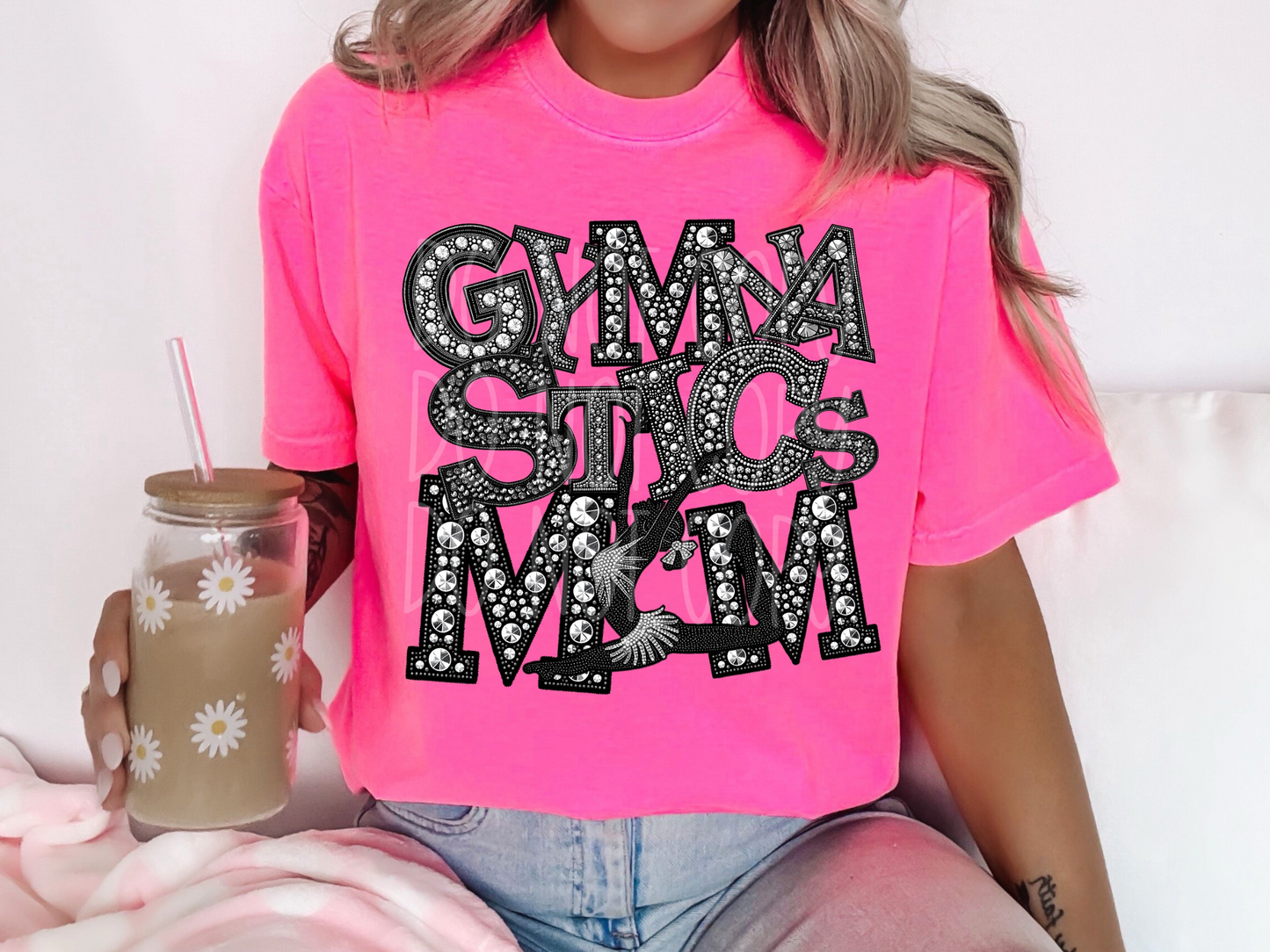 Gymnastics Mom Rhinestone DTF Transfer - TED1481