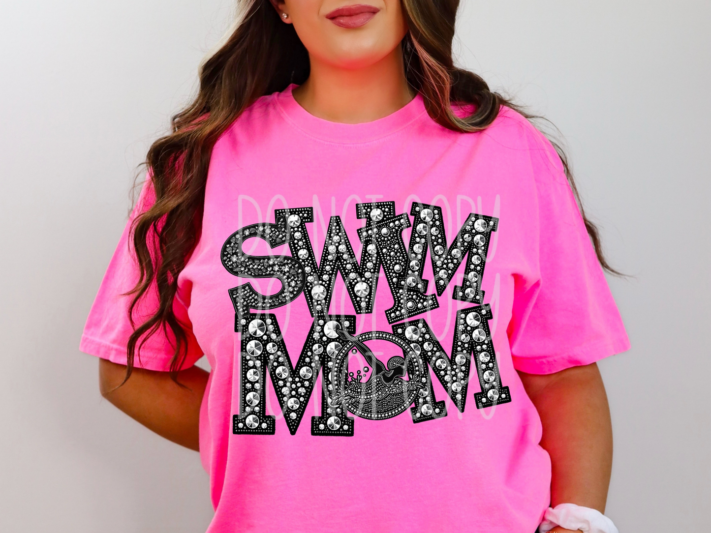 Swim Mom Rhinestone DTF Transfer - TED1488