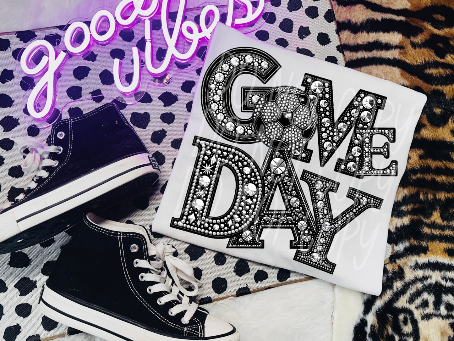Soccer Game Day Rhinestone DTF Transfer - TED1506