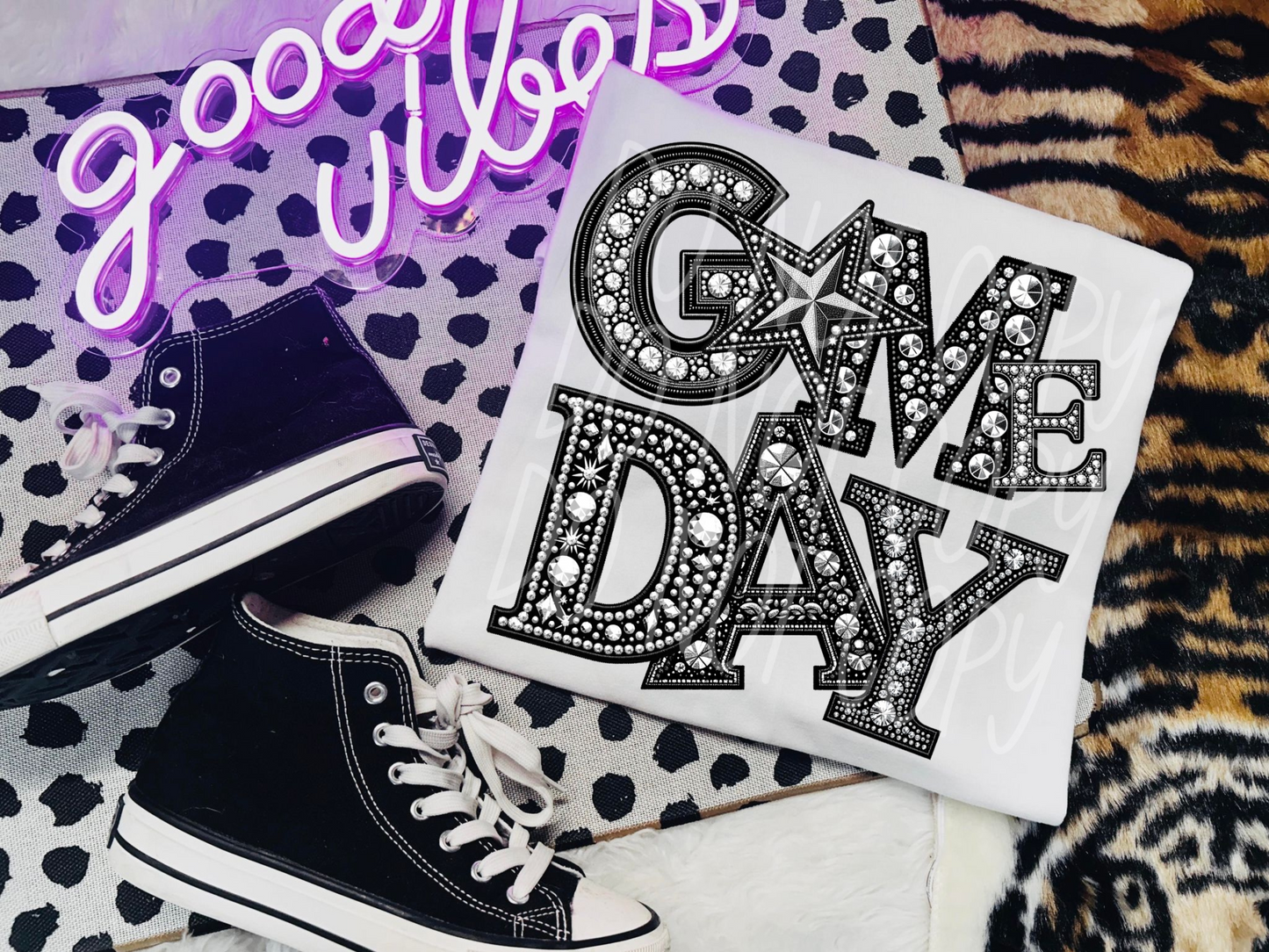 Star Game Day Rhinestone DTF Transfer - TED1507