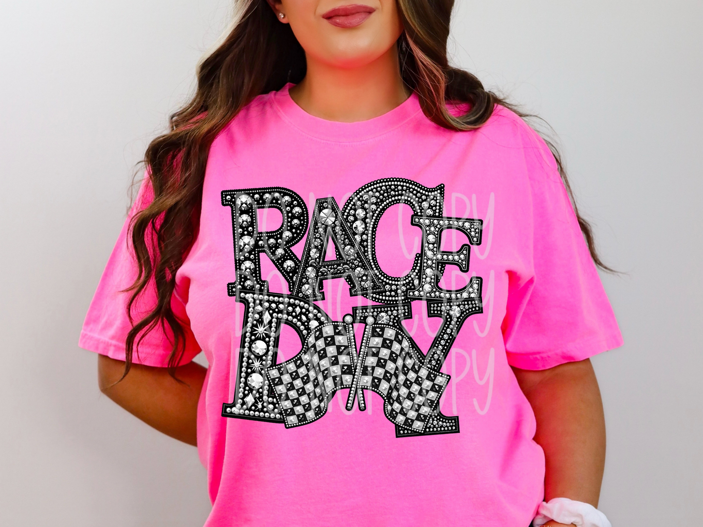 Race Day Rhinestone DTF Transfer - TED1510