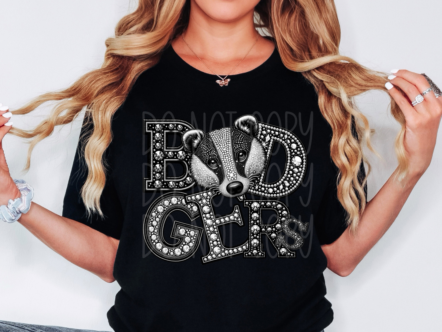 Badgers School Spirit Mascot Rhinestone DTF Transfer - TED1512