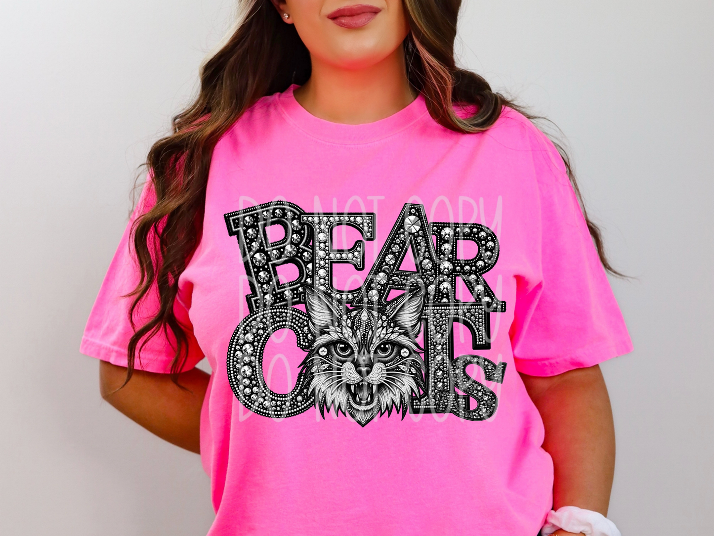 Bearcats School Spirit Mascot Rhinestone DTF Transfer - TED1513