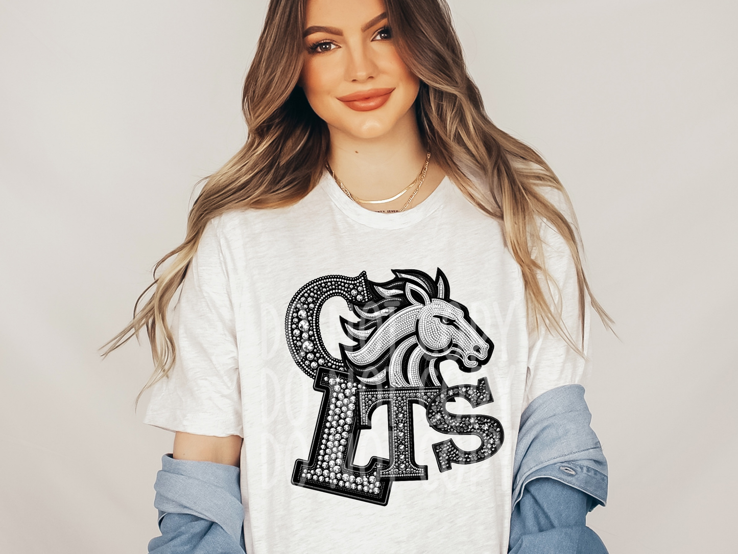 Colts School Spirit Mascot Rhinestone DTF Transfer - TED1536