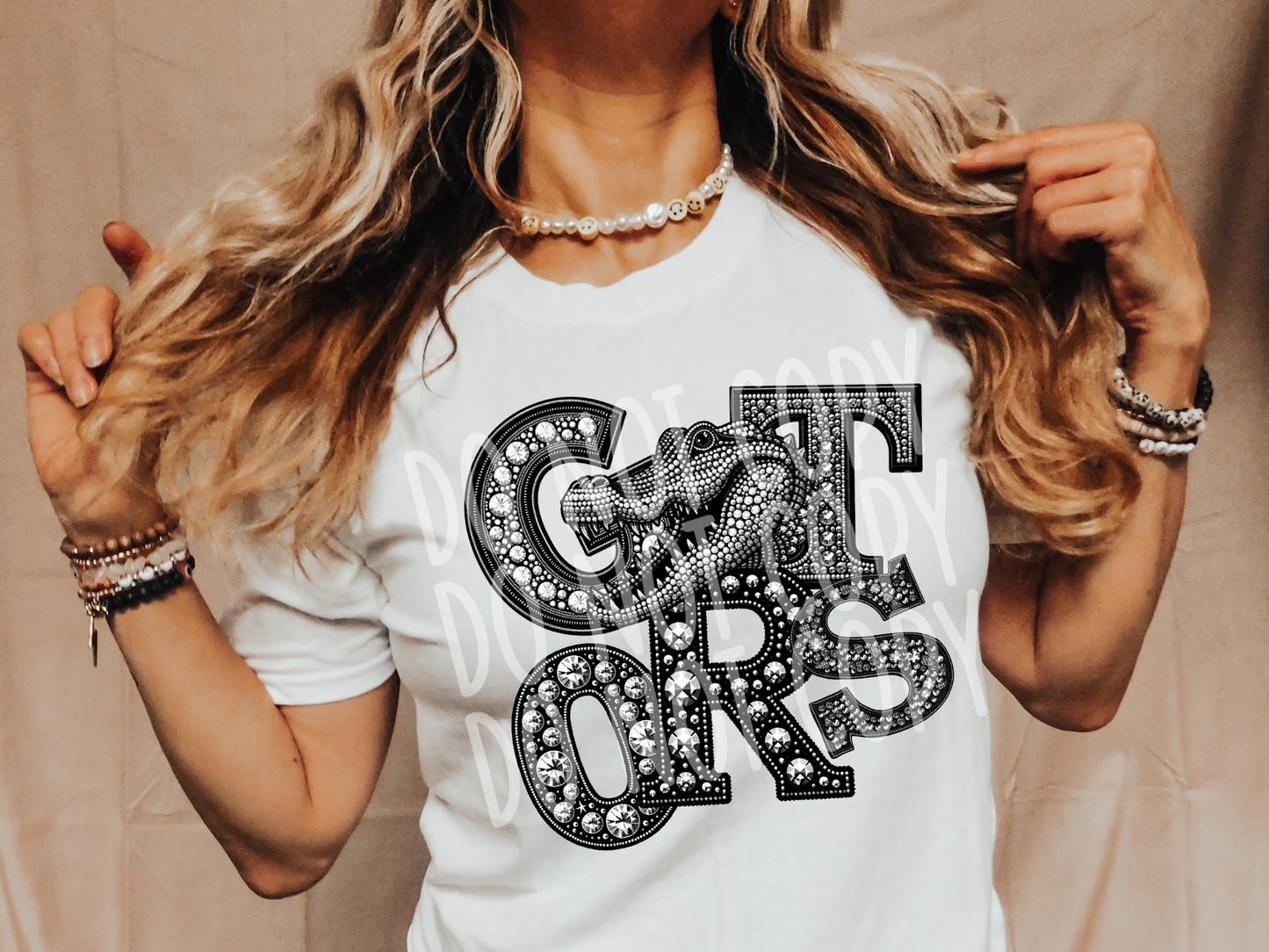 Gators School Spirit Mascot Rhinestone DTF Transfer - TED1550