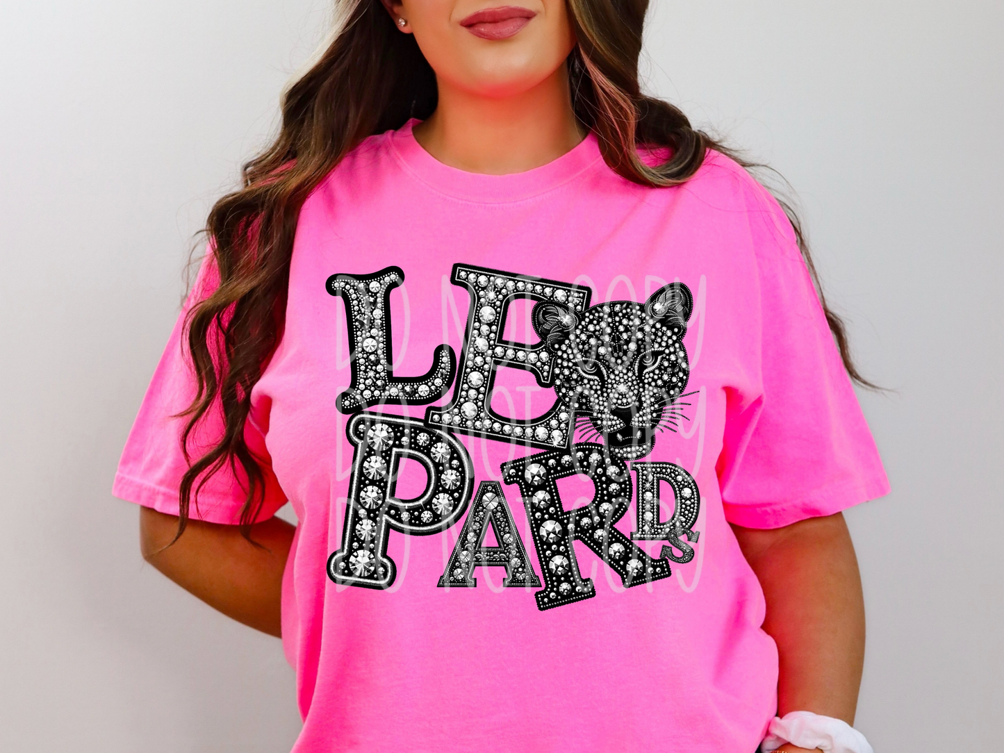 Leopards School Spirit Mascot Rhinestone DTF Transfer - TED1566