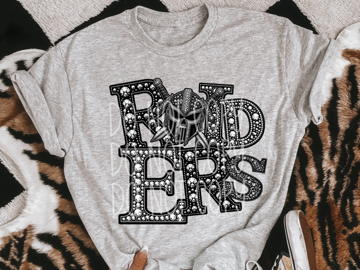 Raiders School Spirit Mascot Rhinestone DTF Transfer - TED1580