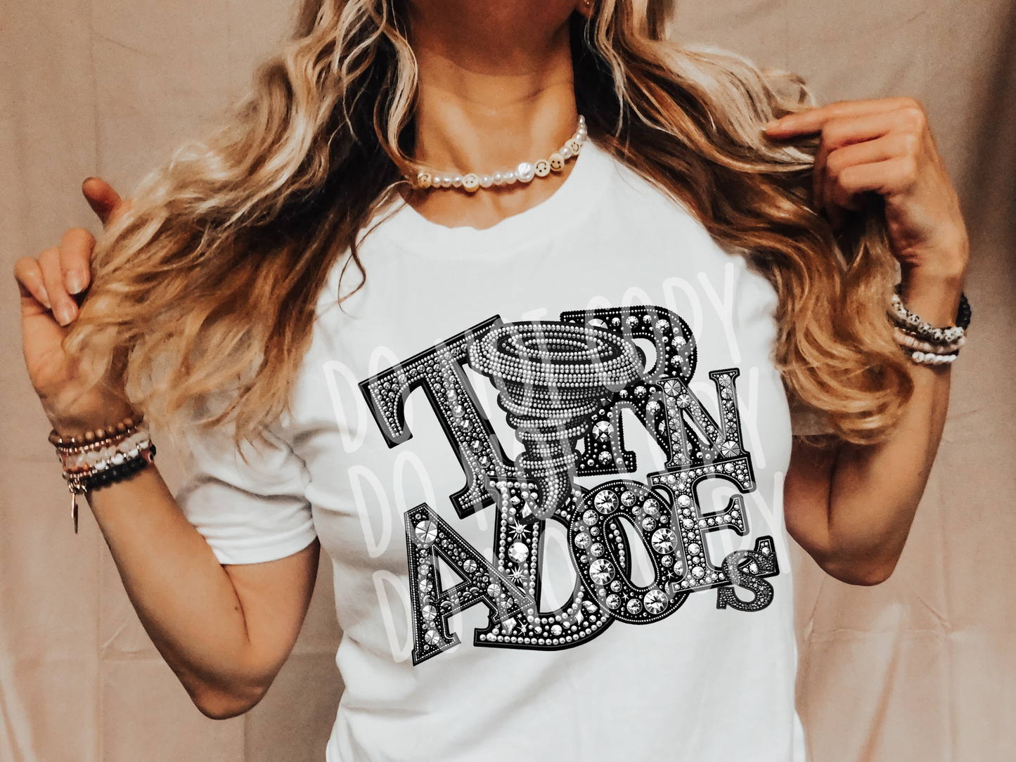 Tornadoes School Spirit Mascot Rhinestone DTF Transfer - TED1599