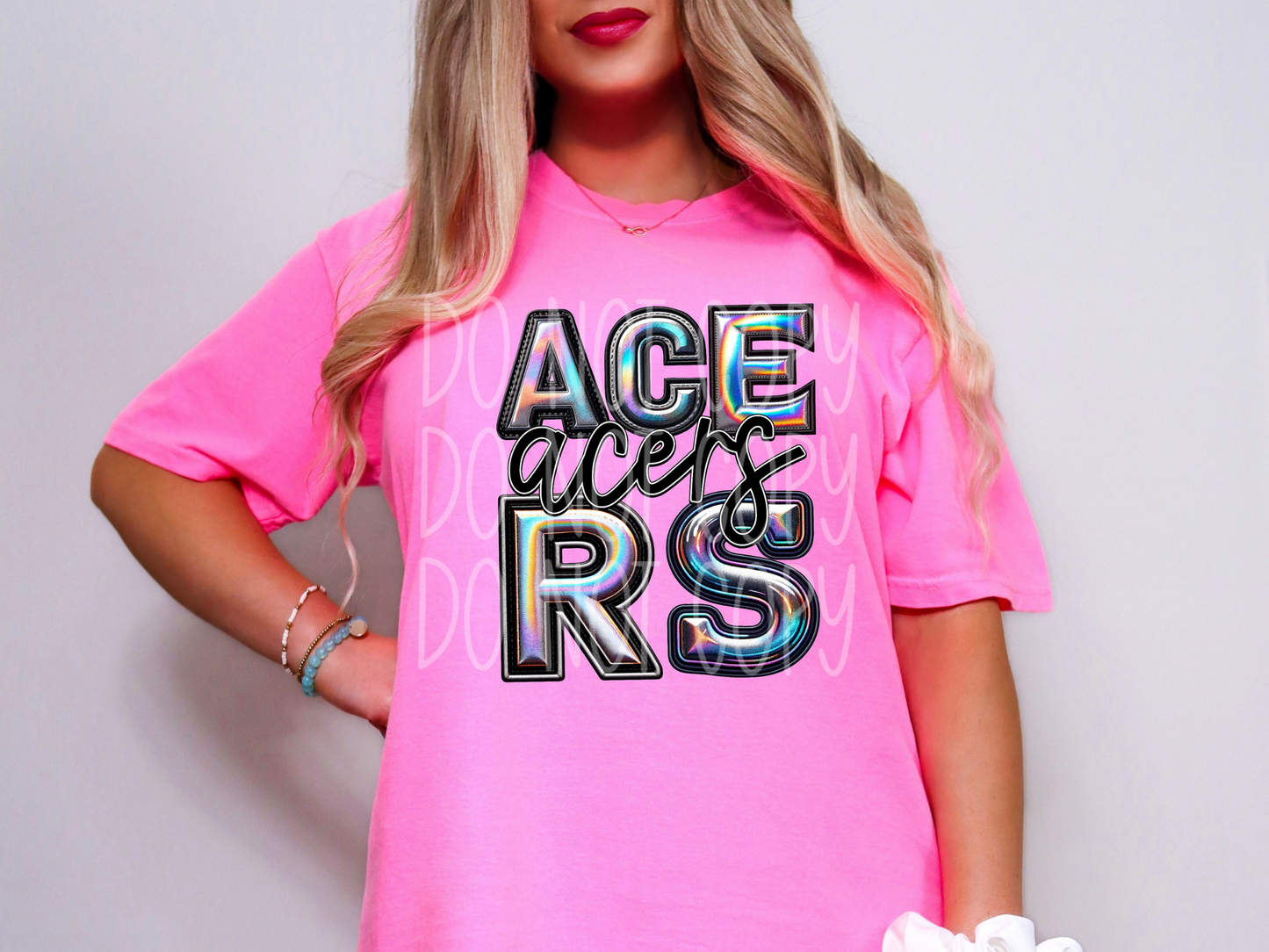 Acers Holographic School Mascot DTF Transfer - TED1624