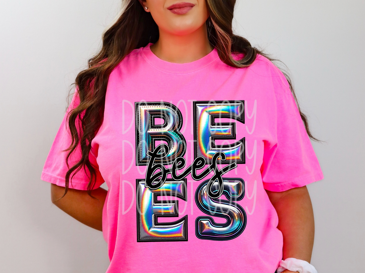 Bees Holographic School Mascot DTF Transfer - TED1630