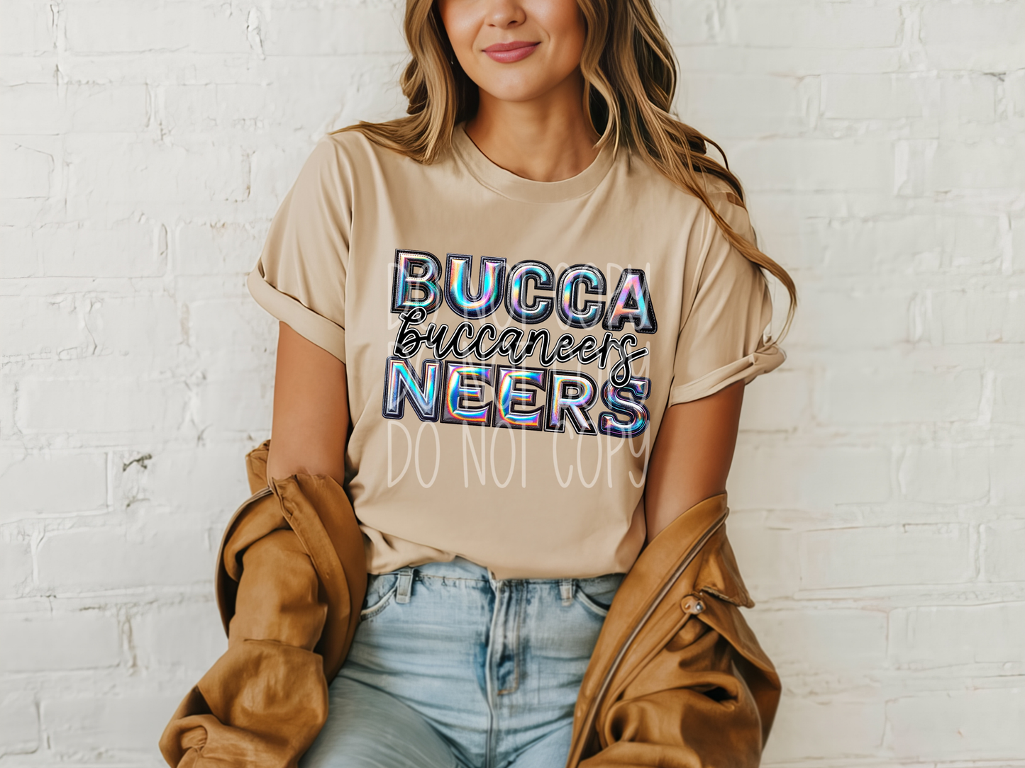 Buccaneers Holographic School Mascot DTF Transfer - TED1645