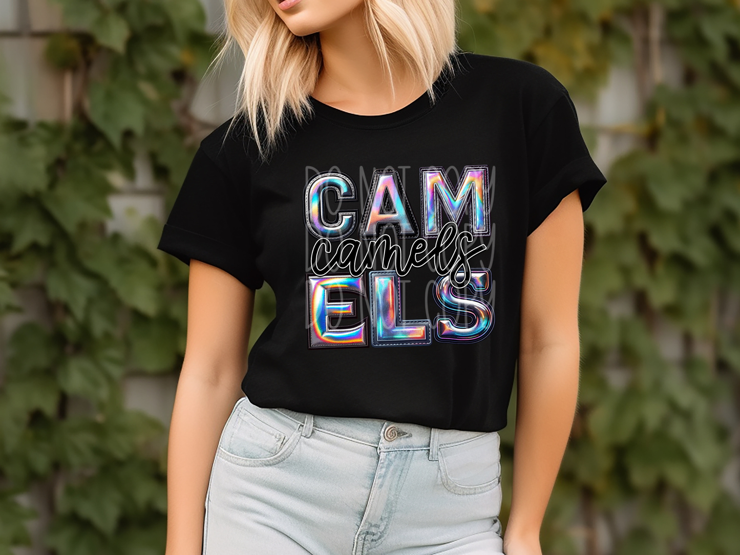 Camels Holographic School Mascot DTF Transfer - TED1649