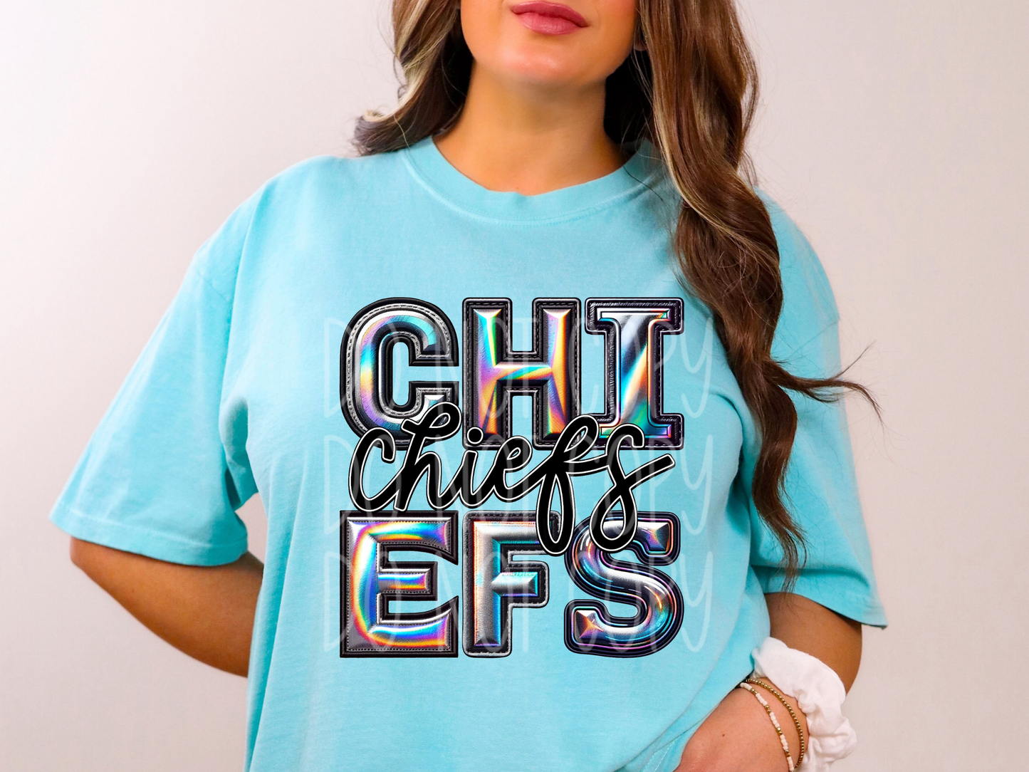 Chiefs Holographic School Mascot DTF Transfer - TED1652