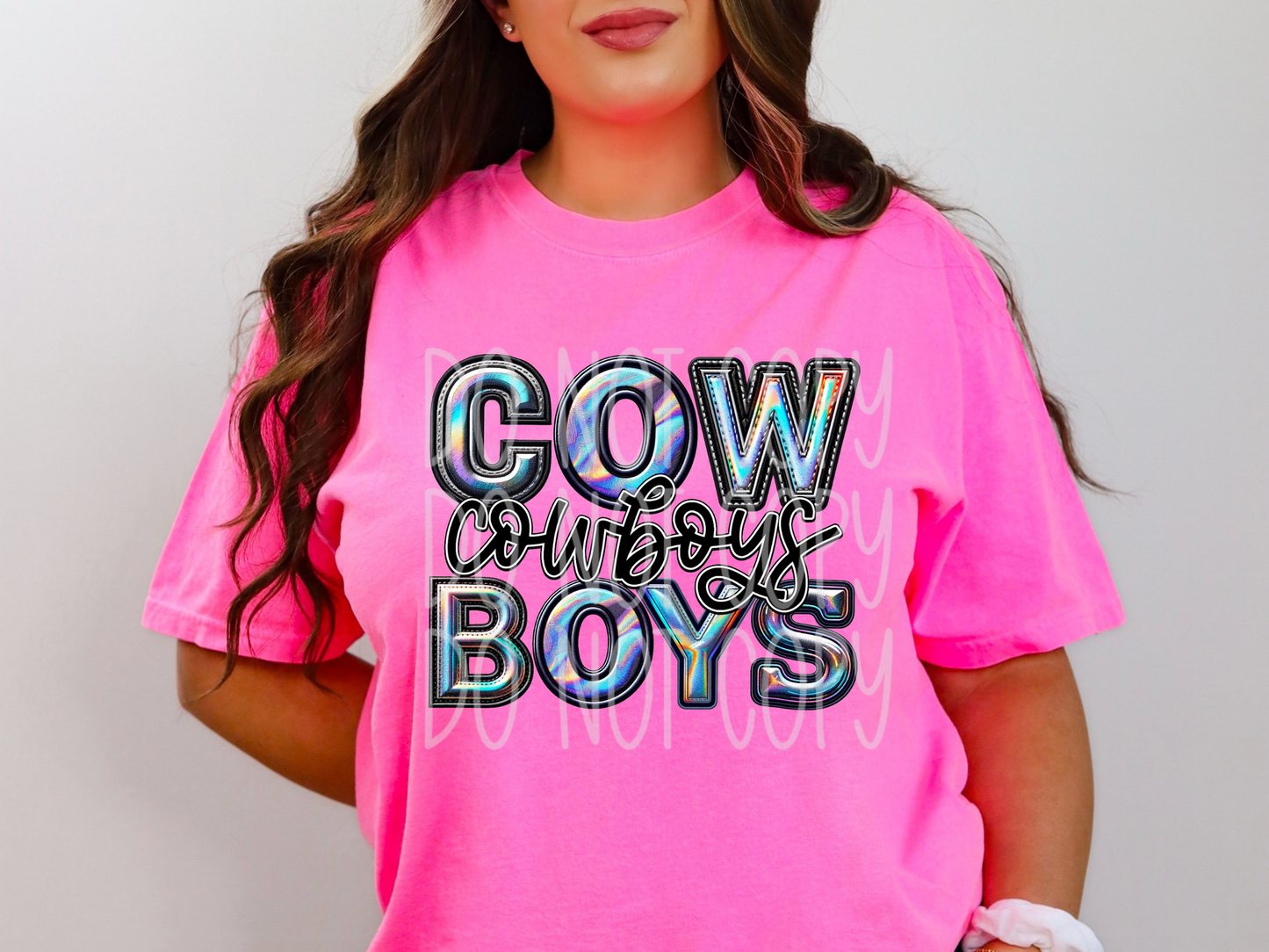 Cowboys Holographic School Mascot DTF Transfer - TED1657