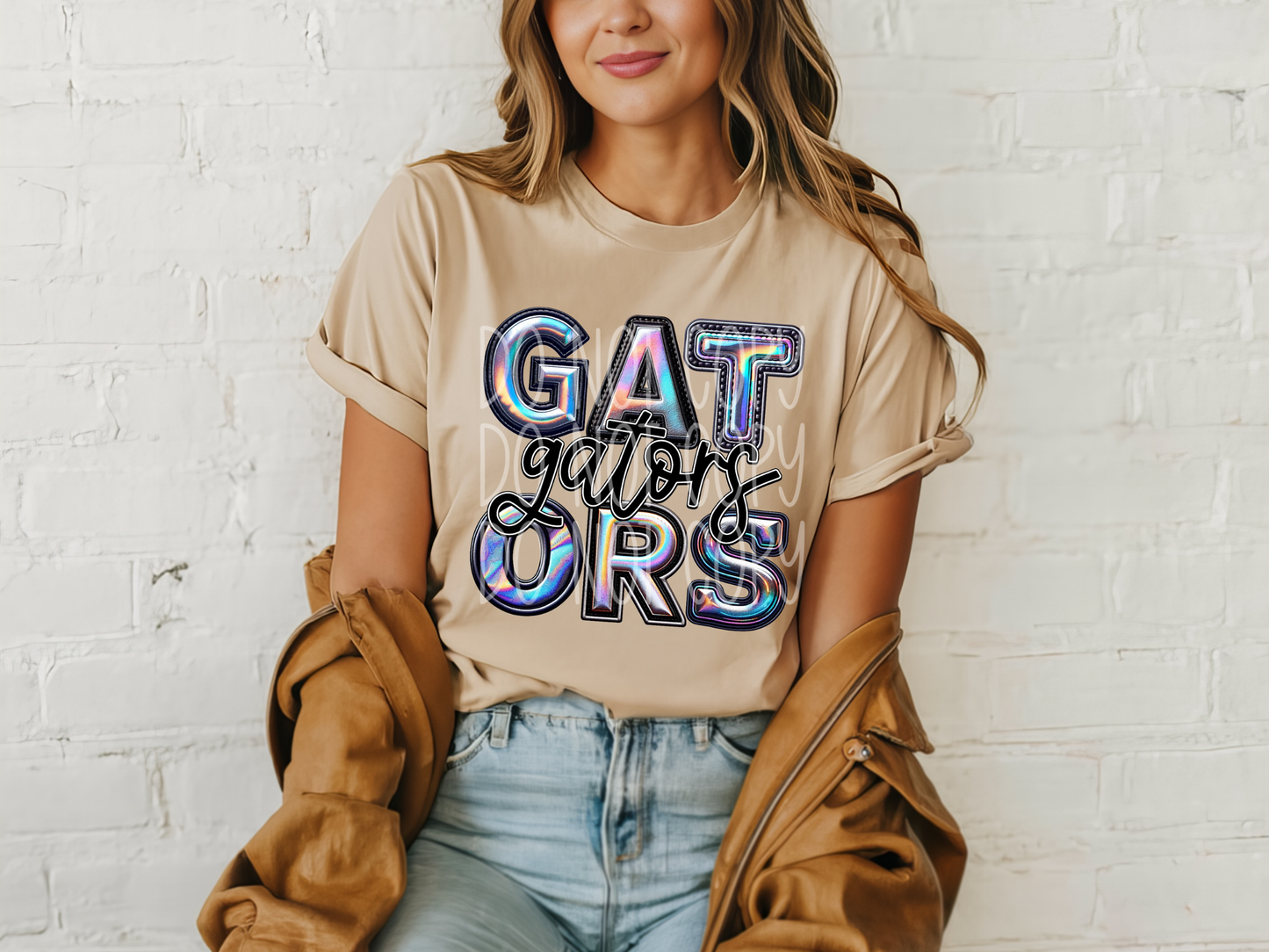 Gators Holographic School Mascot DTF Transfer - TED1666