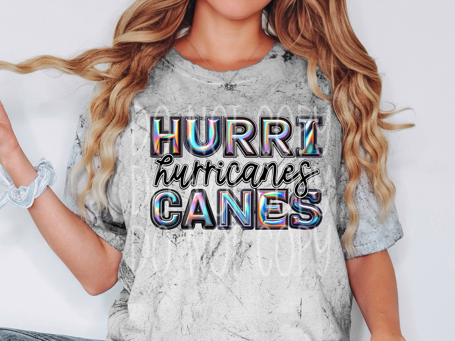 Hurricanes Holographic School Mascot DTF Transfer - TED1673