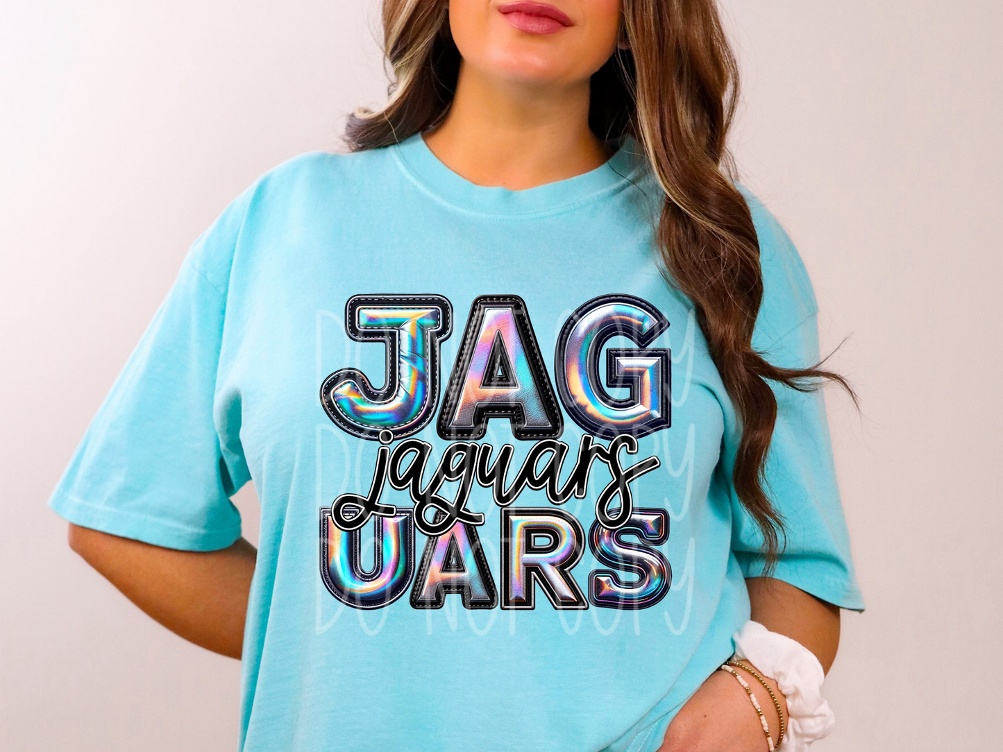 Jaguars Holographic School Mascot DTF Transfer - TED1679