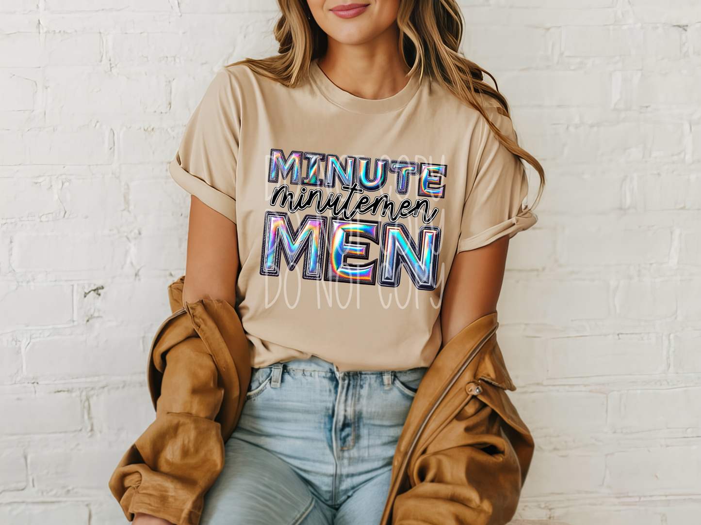 Minutemen Holographic School Mascot DTF Transfer - TED1690