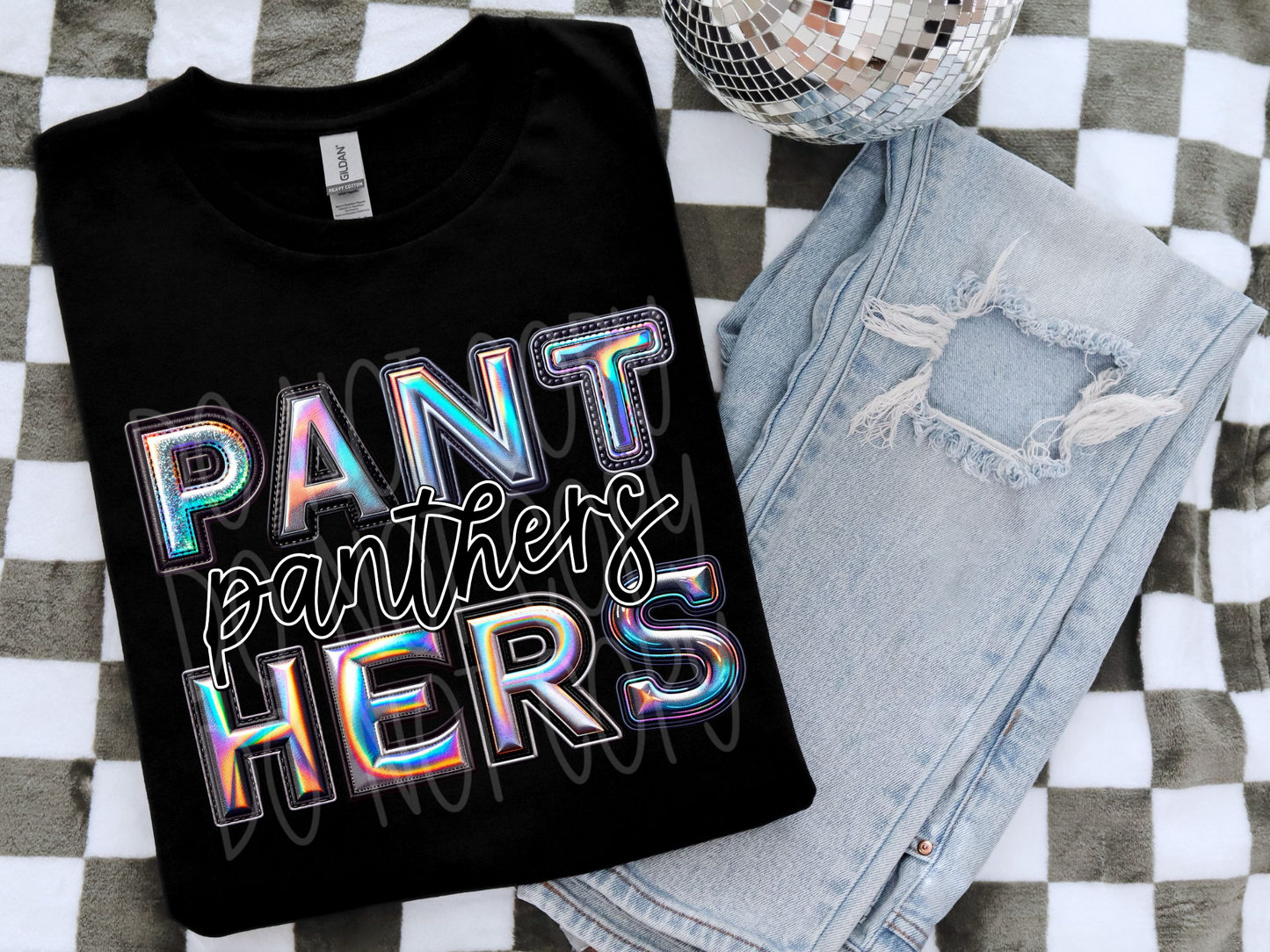 Panthers Holographic School Mascot DTF Transfer - TED1695