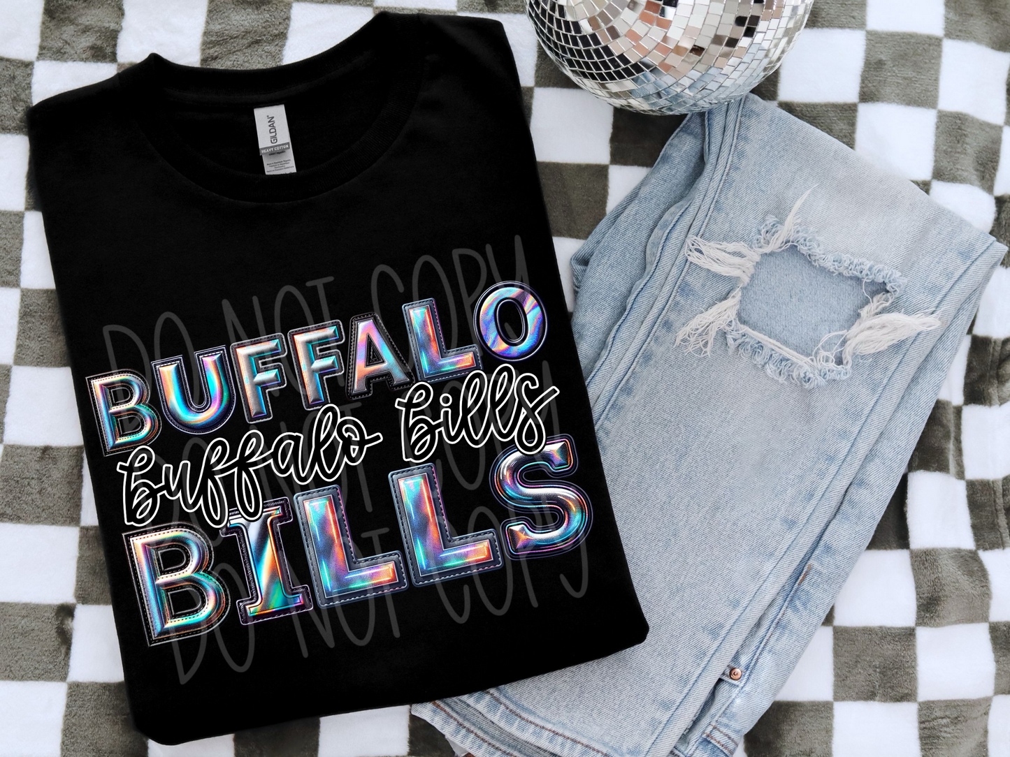 Buffalo Bills Holographic DTF Transfer - TED1846