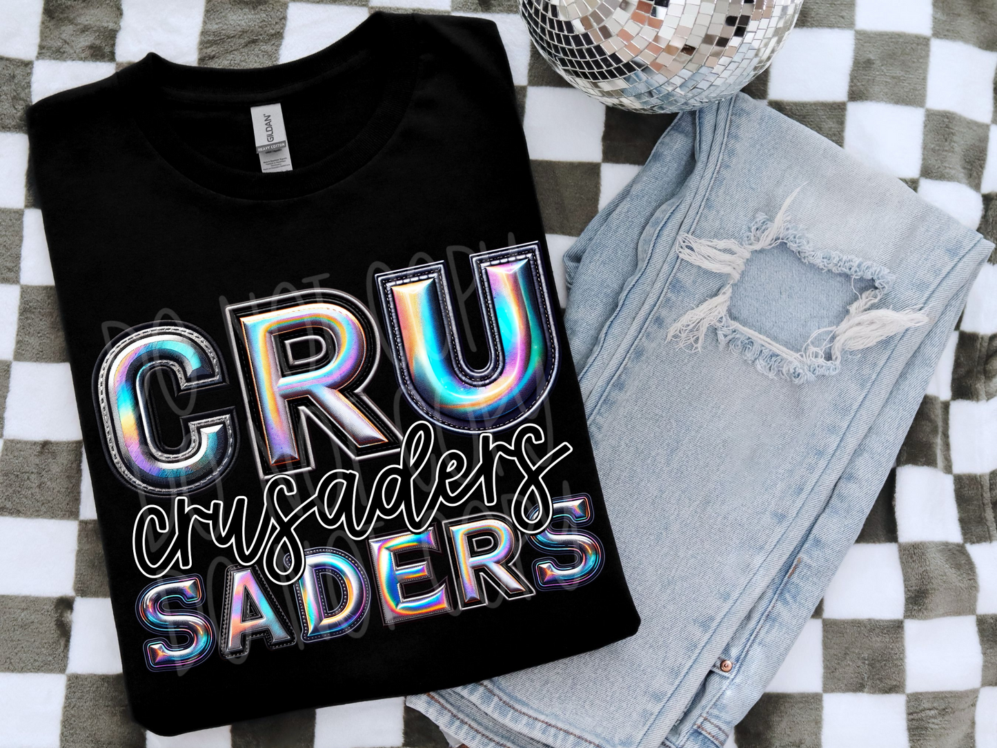 Crusaders Holographic School Mascot DTF Transfer - TED1849