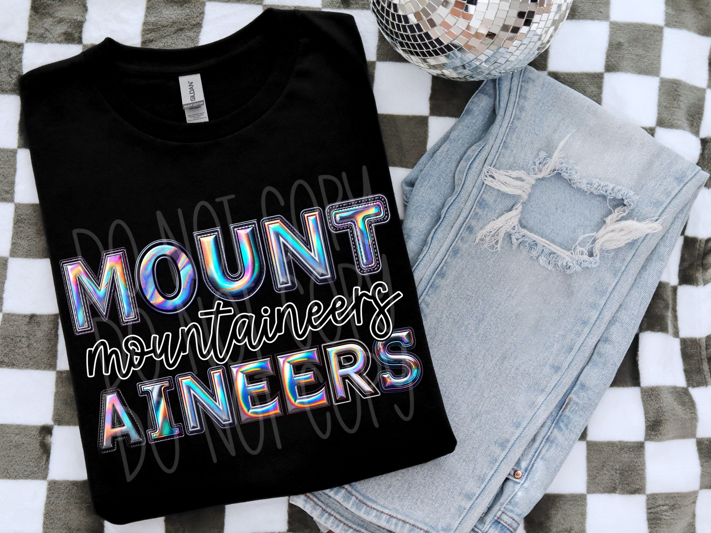 Mountaineers Holographic School Mascot DTF Transfer - TED1860