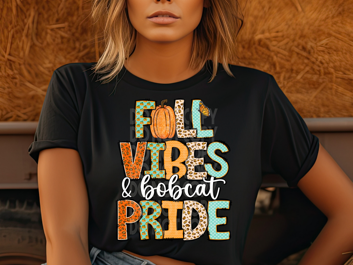Fall Vibes & Bobcat Pride Fall DTF Transfers - TED1890