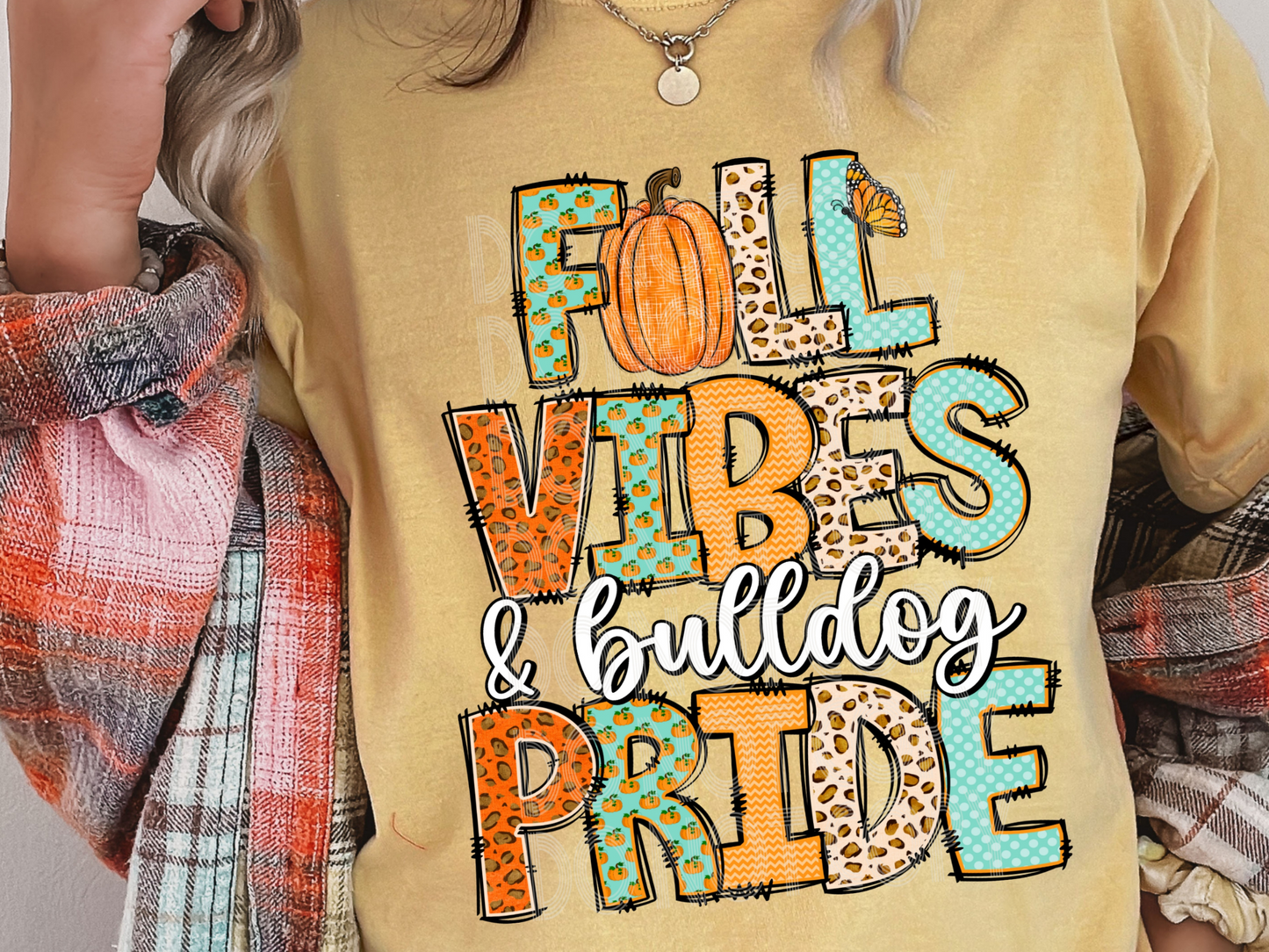Fall Vibes & Bulldog Pride Fall DTF Transfers - TED1891