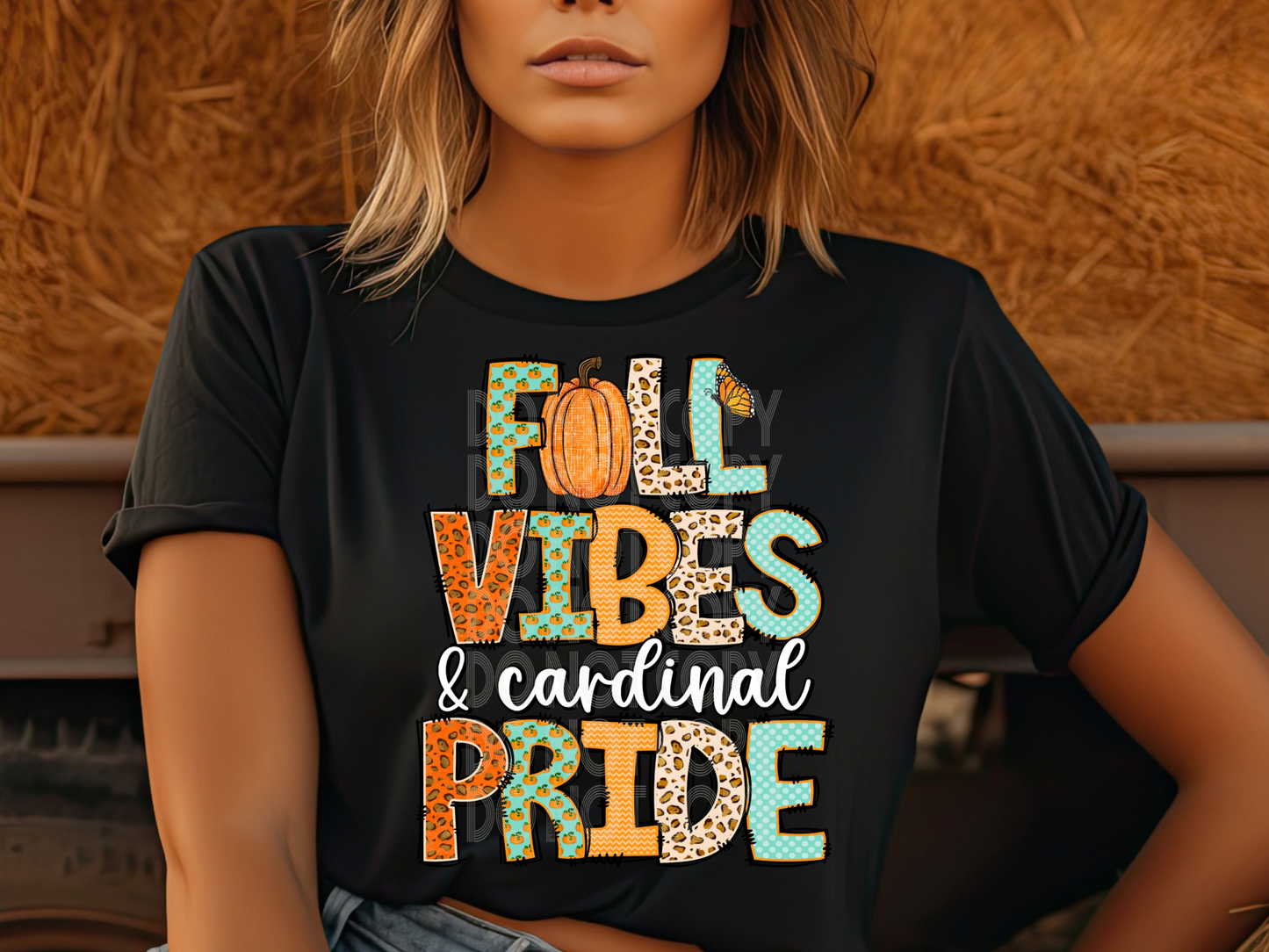 Fall Vibes & Cardinal Pride Fall DTF Transfers - TED1892