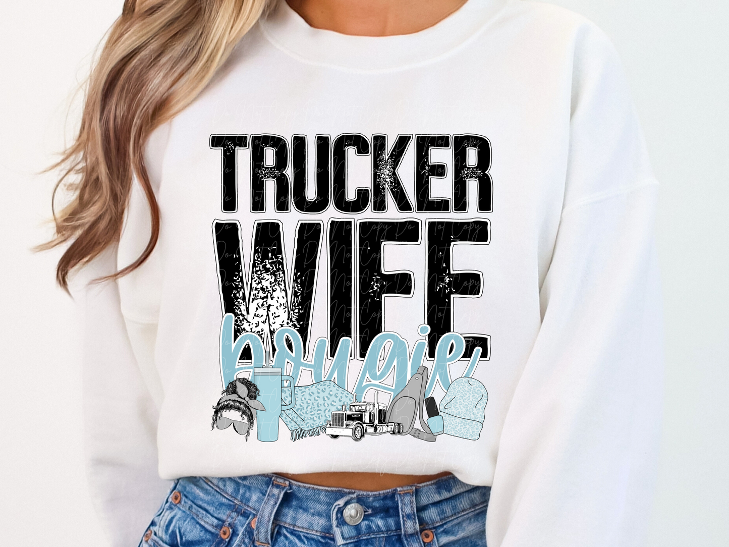 Trucker Wife Bougie DTF Transfer - TED1133