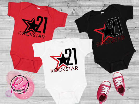 Rockstar 21 Infant Baby Onesie