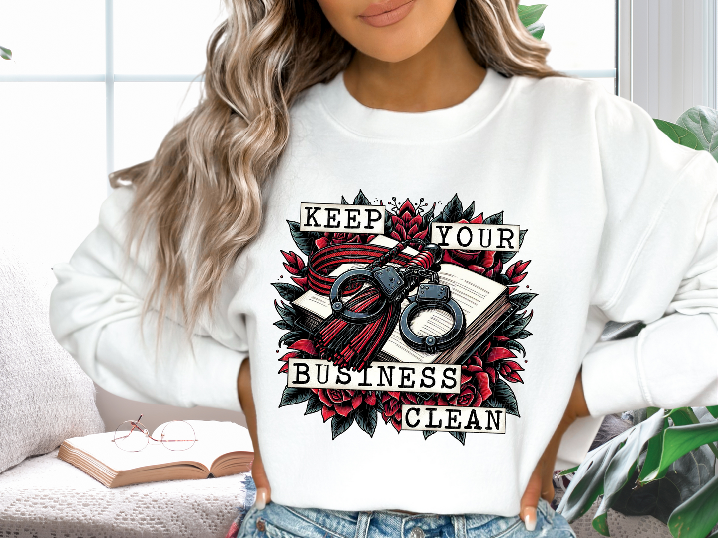 Keep Your Business Clean Book Lovers DTF Transfer - TED1242